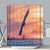 Sunset Owl Waterproof Fabric Shower Curtain
