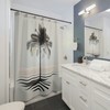 Sunset Palm Tree Shower Curtain, Minimalist Bathroom Decoration, Simple and Elegant Design 