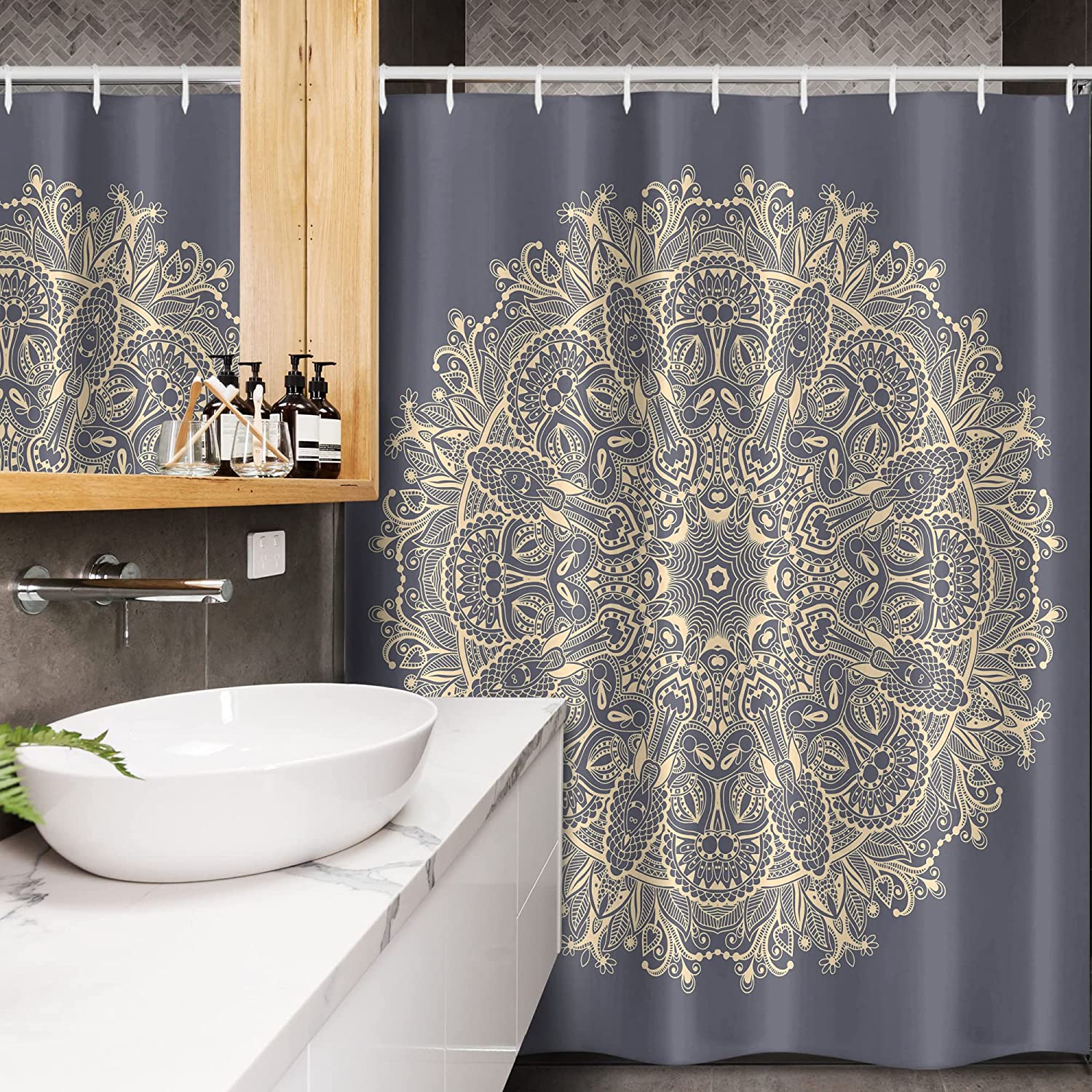Sunset Photo With Boats And Yachts In Marina Shower Curtain For Marine Lovers, Cloth Fabric Bathroom Decors - Image 3