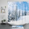 Sunshine Snow Forest Winter Shower Curtain 