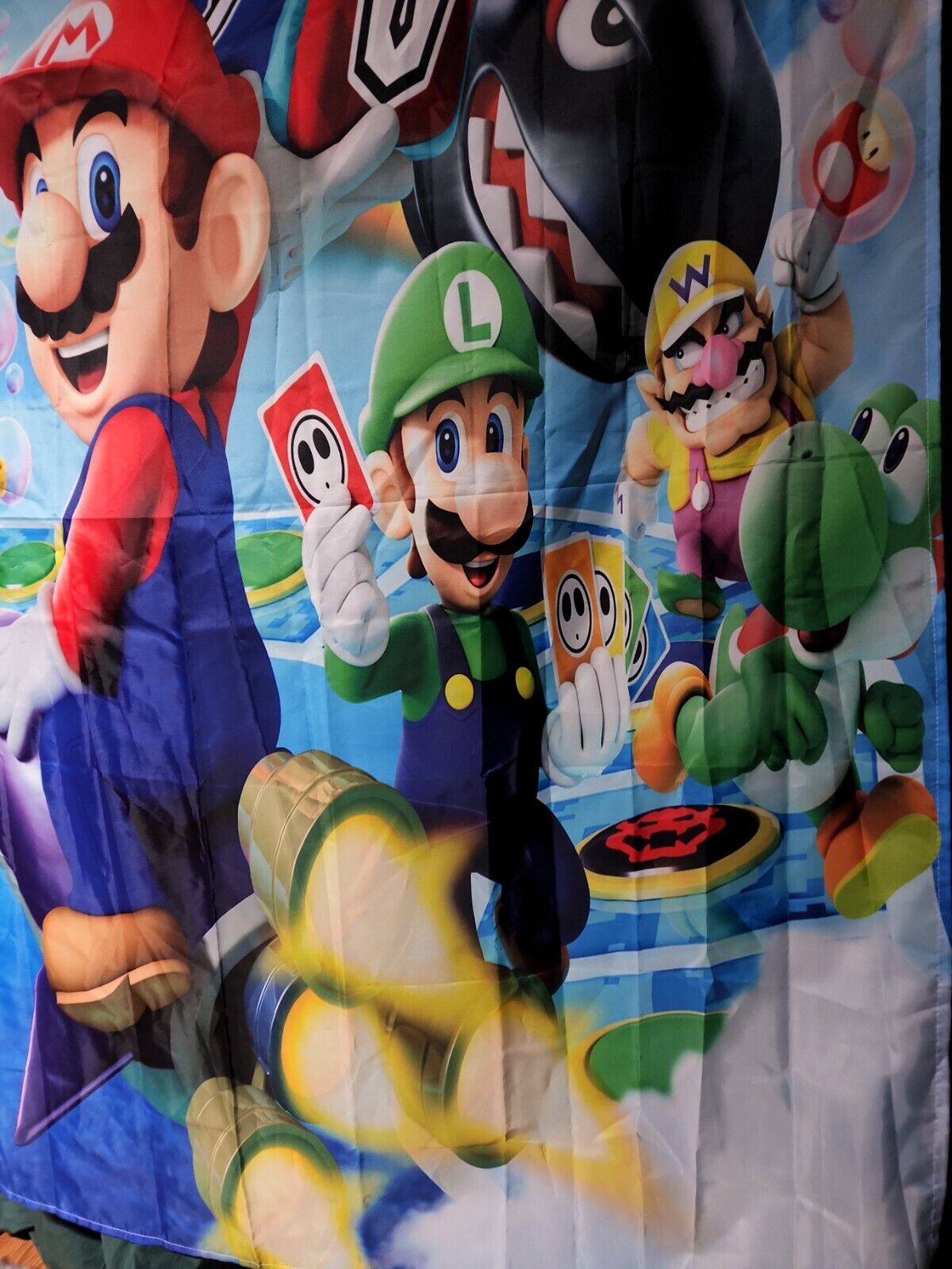 Super Mario Party Video Game Shower Curtain - Perfect for Gamers, Durable and Waterproof Fabric