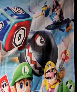 Super Mario Party Video Game Shower Curtain - Perfect for Gamers, Durable and Waterproof Fabric