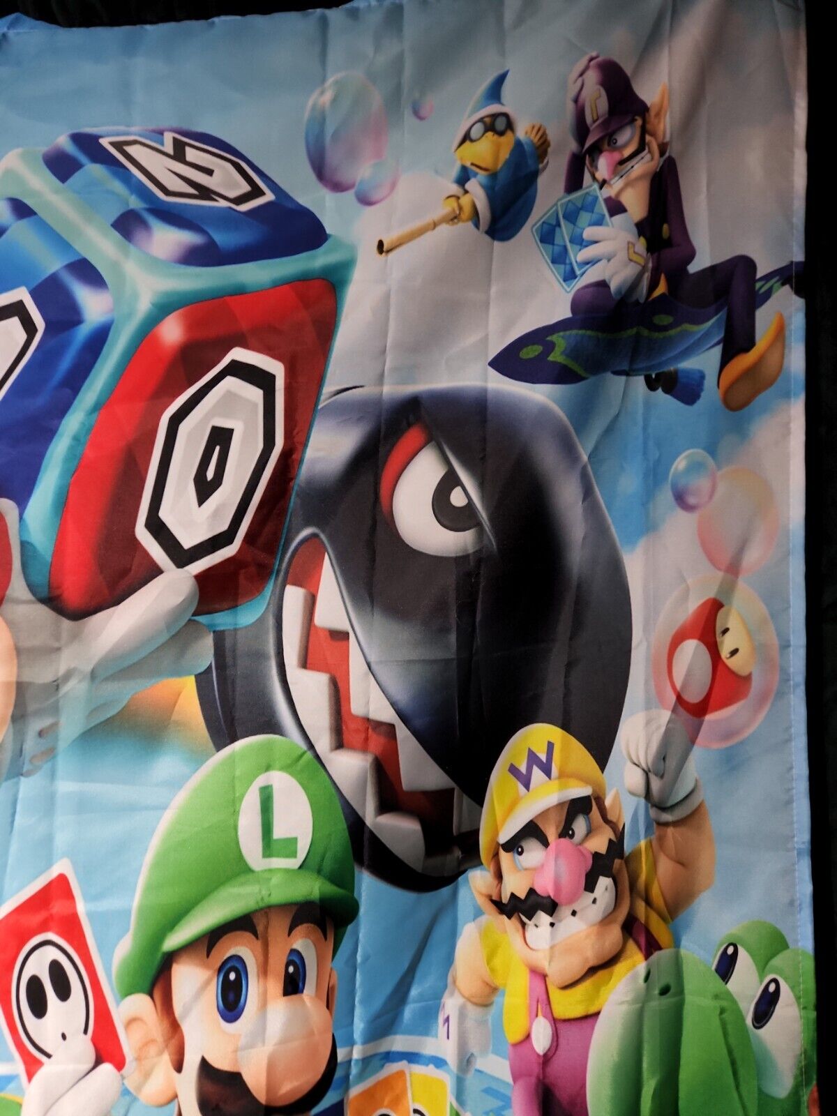 Super Mario Party Video Game Shower Curtain - Perfect for Gamers, Durable and Waterproof Fabric