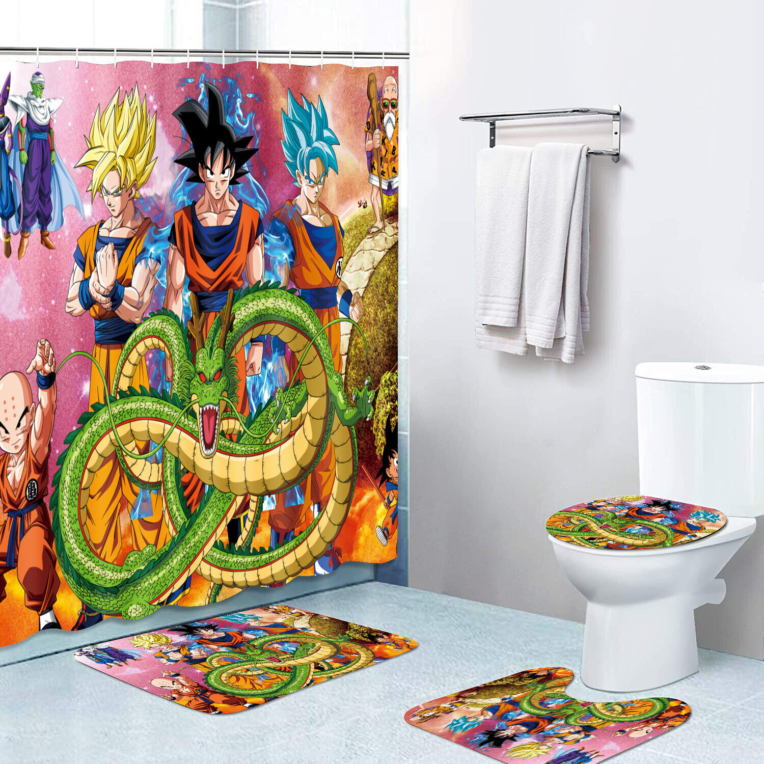 Super Saiyan Dragon Ball Super Shower Curtain For An Anime Fan'S Bathroom