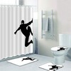 Superhero Spider-Man Silhouette Shower Curtain with Matching Foot Pad for a Complete Look