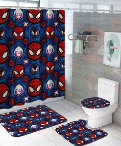 Superhero Spiderman Bathroom Shower Curtain for Marvel Comics Fans
