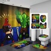 Superhero Spiderman and Hulk Bathroom Set with Shower Curtain for a Fun Touch
