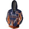 Support Your Team With This Chicago Bears All Over Print 3D Zip Hoodie - Cute Flame Balls Graphic Gifts For Fans