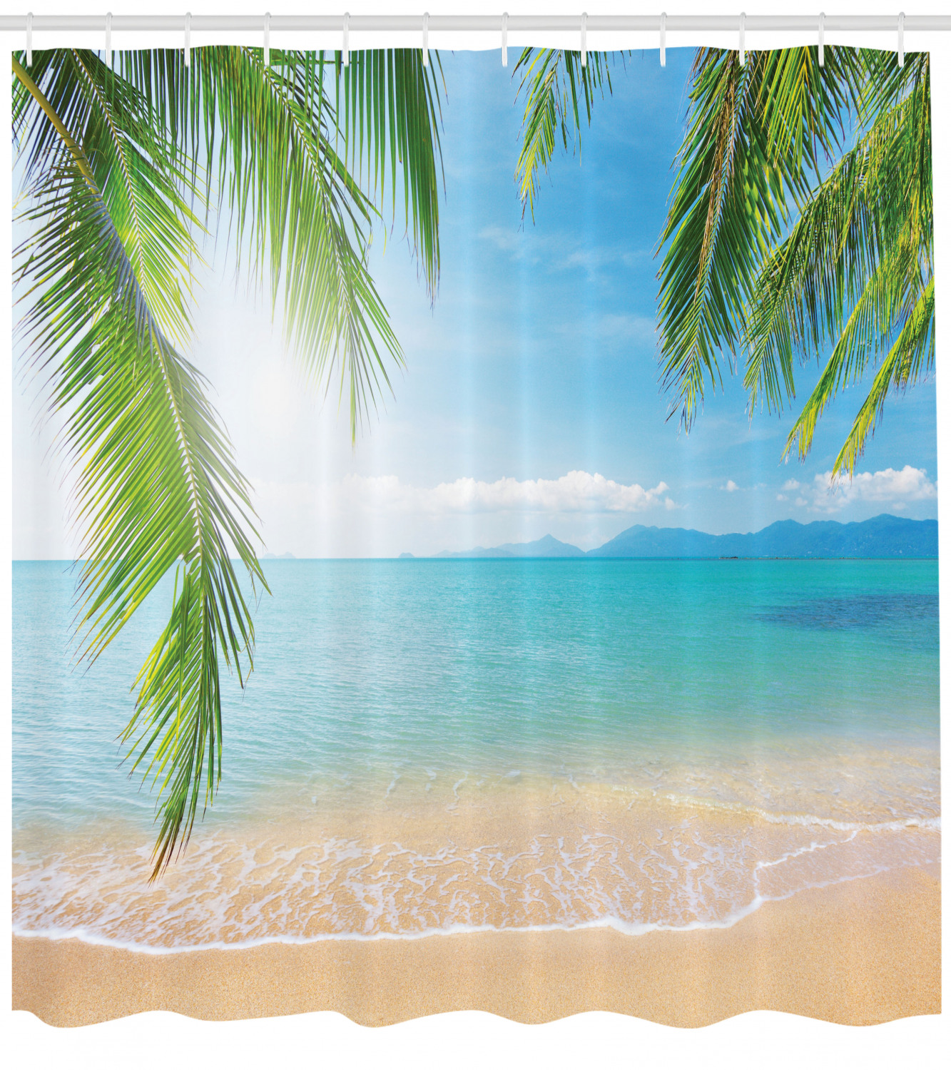 Surf Tourism Thailand Print Shower Curtain for a Hip Bathroom