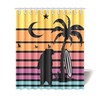 Surfer Bear at Sunset Shower Curtain - Embrace the California Vibe - Waterproof Bathroom Decor