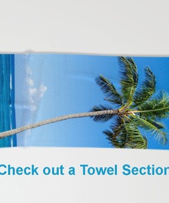 Surfer's Palm Shower Curtain - Beachy Bathroom Decor