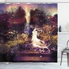 Surreal Elf Garden Shower Curtain - Fantasy Art Bathroom Decor