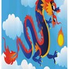 Surreal Tale Folk Art Dragon Stall Shower Curtain For A Whimsical Bathroom