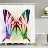 Swallowtail Butterfly Pattern Shower Curtain for Bathroom Decor
