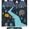 Sweet And Rustic Cartoon Animal Shower Curtain With Bear, Rabbit, Elephant And Deer Print