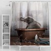 Sweet Elephant Shower Curtain For Animal Lovers' Bathrooms