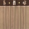Sweet Jojo Designs Brown Suede Teddy Bear Kids Bath Fabric Shower Curtain