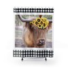 Sweet Pea Highland Cow Farmhouse Shower Curtain