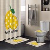 Sweet Polka Dot Lemon Shower Curtain for Kids Bathroom