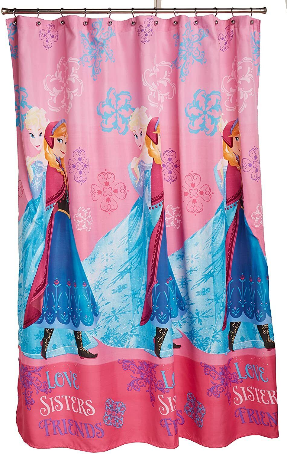 Sweet Sister'S Snowflake Shower Curtain For A Frozen-Themed Kids Bathroom - Image 4