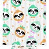 Sweet Sloth Face Shower Curtain For Cute Bathroom Decor