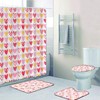 Sweetheart Valentine's Day Shower Curtain and Fabric Bath Curtains Bathroom Decor