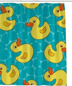 Swimming Duck Shower Curtain - Fun Bath Accessory For Kids Bathroom