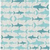 Swimming Sharks in Sea Ocean Print Waterproof Shower Curtain for Bathroom