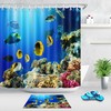Swimming Tropical Fish Coral Reef Shower Curtain 