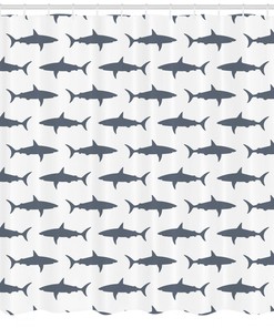 Swimming Wild Fishes Print Shower Curtain for Your Bathroom