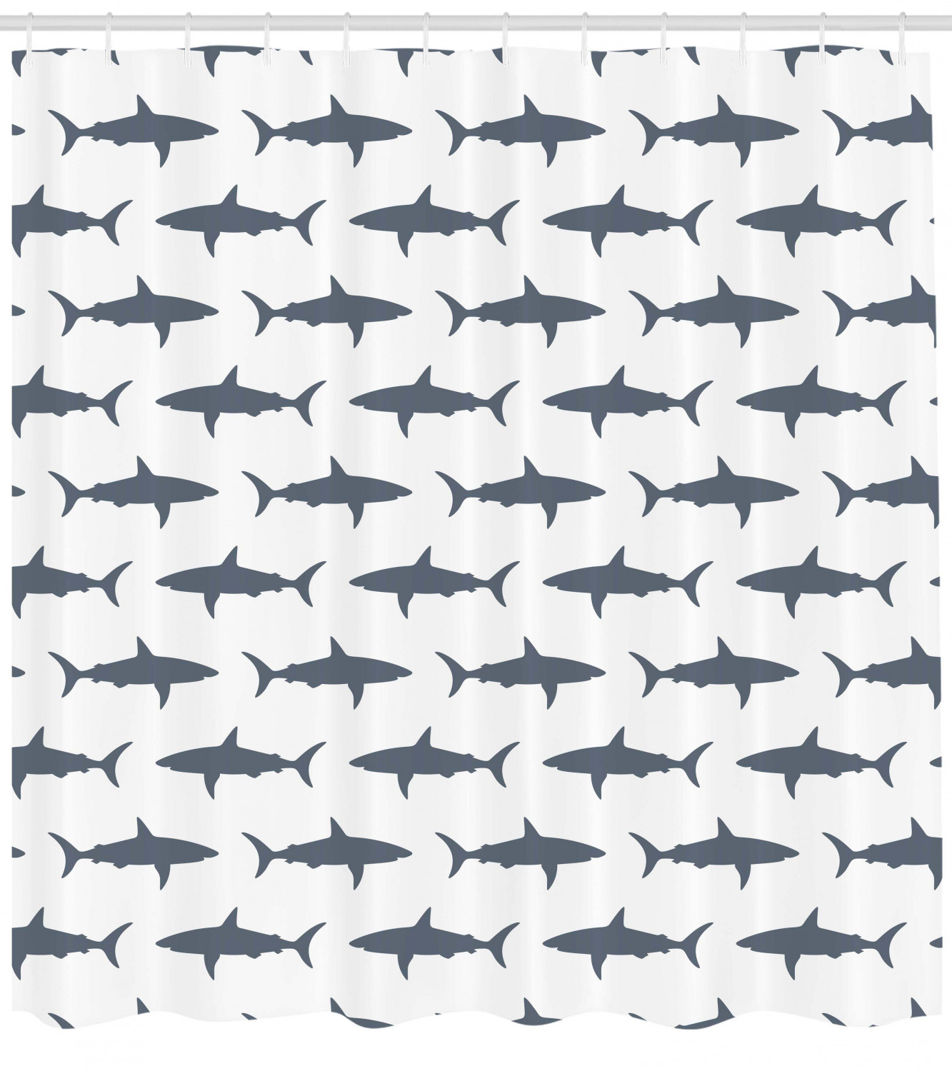 Swimming Wild Fishes Print Shower Curtain for Your Bathroom