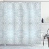 Swirled Floral Lines Print Victorian Shower Curtain - Elegant Bathroom Decor