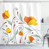 Swirled Romantic Branch Print Shower Curtain For A Whimsical Bathroom