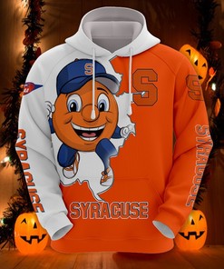 Syracuse Orange Hoodie 3D Mascot Long Sleeve Gift For Fan With Custom 3D Hoodies