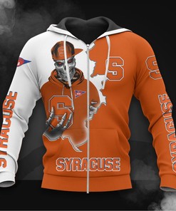 Syracuse Orange Skull Hoodie 3D Halloween Gifts For Fans With 3D Graphic Hoodies