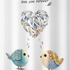 TOL Shower Curtain for Bathrooms, Fabric Washable Waterproof Modern Bath Curtain Dcor, Shower Curtain