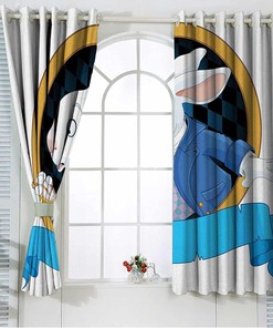 Take A Journey To The Wonderland With Alice In Wonderland Fairytale Kids Blackout Curtains For Bedroom.