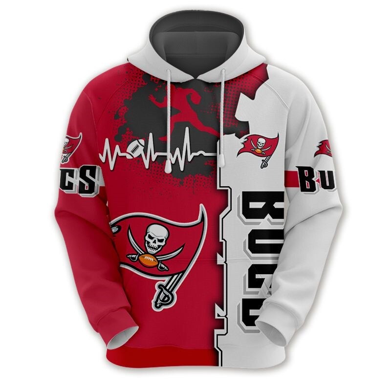 Tampa Bay Buccaneers 3D All Over Print Zip Hoodie For Nfl Fans With All Over Print Zip Up Hoodie Men