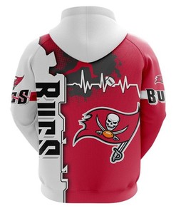 Tampa Bay Buccaneers 3D All Over Print Zip Hoodie For Nfl Fans With All Over Print Zip Up Hoodie Men