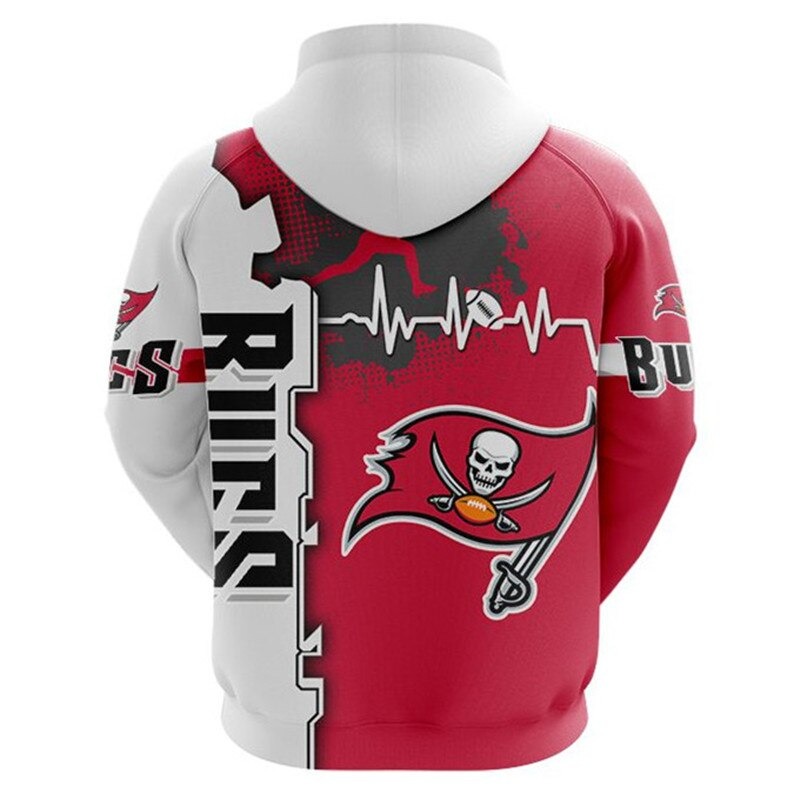Tampa Bay Buccaneers 3D All Over Print Zip Hoodie For Nfl Fans With All Over Print Zip Up Hoodie Men
