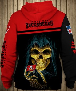 Tampa Bay Buccaneers 3D Skull Hoodie Pullover For Fans With 3D Hoodies For Men
