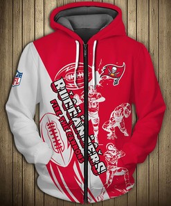 Tampa Bay Buccaneers Hoodie 3D Cartoon Player Cute Zip Hoodie With All Over Print Hoodie Printful