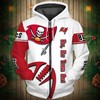 Tampa Bay Buccaneers Hoodie 3D Graphic Balls Zip Hoodie Pullover With Mens 3D Hoodies
