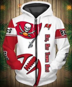 Tampa Bay Buccaneers Hoodie 3D Graphic Balls Zip Hoodie Pullover With Mens 3D Hoodies