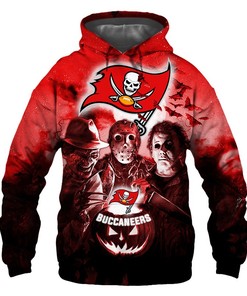 Tampa Bay Buccaneers Hoodie 3D Horror Night Gift For Fans With 3D Hoodies With Zippers