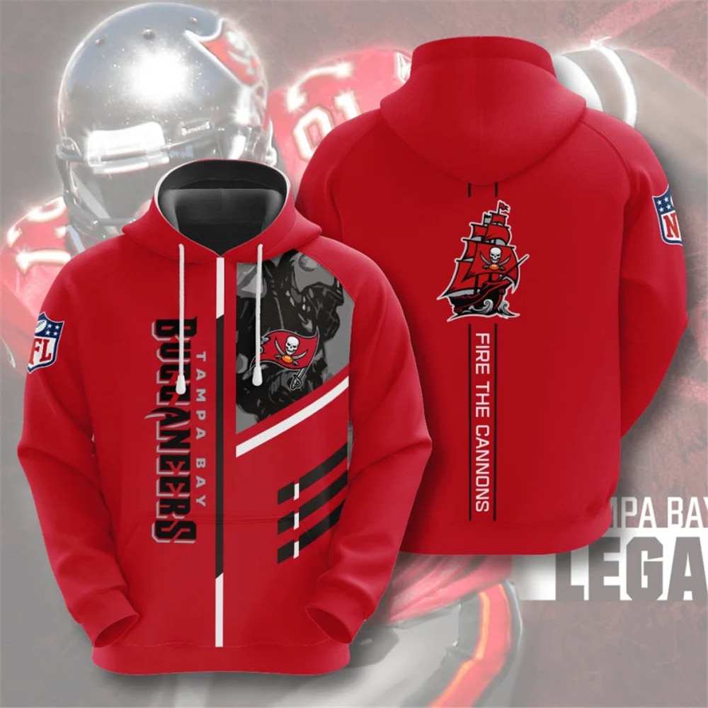 Tampa Bay Buccaneers Hoodie 3D Zip Hoodie 3 Lines Graphic Gift With Mens 3D Hoodies
