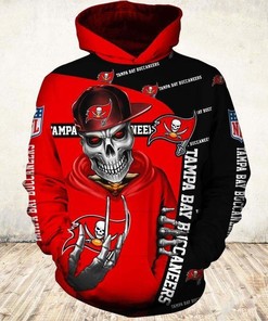 Tampa Bay Buccaneers Hoodie 3D Zip Hoodie Cute Death Gifts For Fans With Custom All Over Print Hoodie