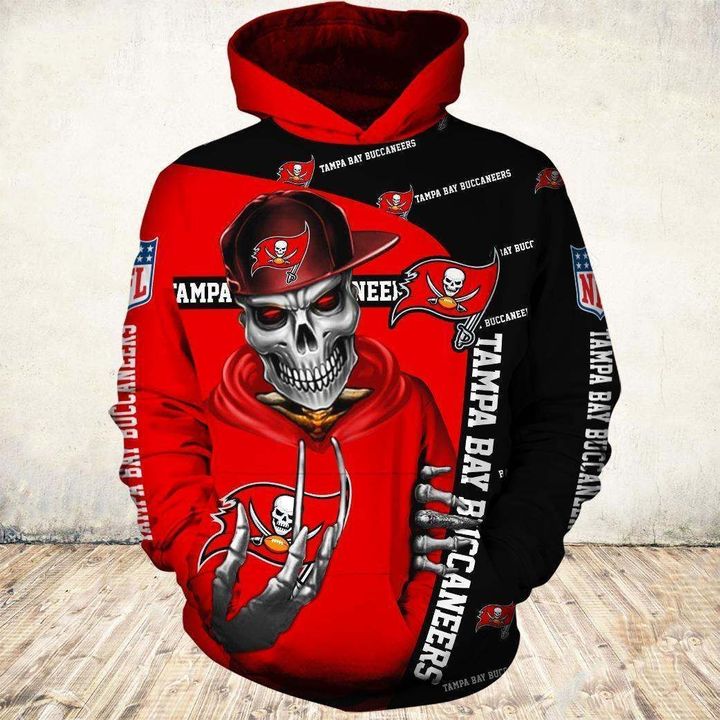 Tampa Bay Buccaneers Hoodie 3D Zip Hoodie Cute Death Gifts For Fans With Custom All Over Print Hoodie