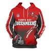 Tampa Bay Buccaneers Hoodie 3D Zip Hoodie Cute Flame Balls Graphic Gift With 3D Hoodies For Men Graphic