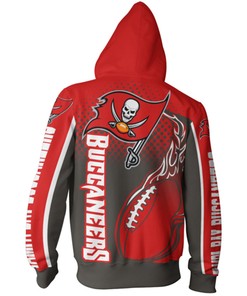 Tampa Bay Buccaneers Hoodie 3D Zip Hoodie Cute Flame Balls Graphic Gift With 3D Hoodies For Men Graphic